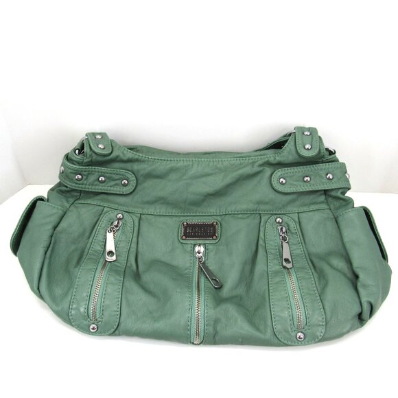 Scarleton Los Angeles Women's Faux Leather Mint Green Many Pockets Shoulder Bag - Picture 11 of 11